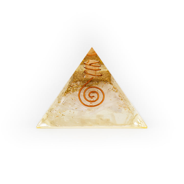 Selenite Orgonite Pyramid – Energy Cleanser & Aura Purifier (1.5")
