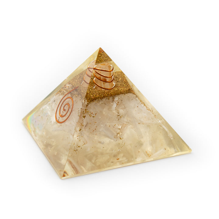 Selenite Orgonite Pyramid – Energy Cleanser & Aura Purifier (1.5")