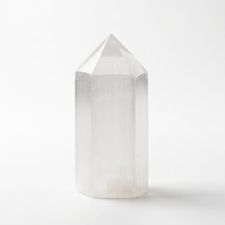 4" Selenite Crystal Point Tower – Natural Cleansing & Energy Crystal