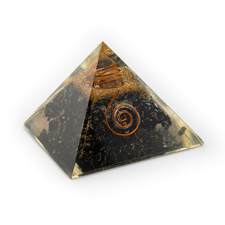 Shungite Orgonite Pyramid – EMF Protection & Grounding Energy (1.5")