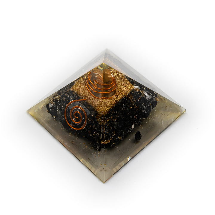 Shungite Orgonite Pyramid – EMF Protection & Grounding Energy (1.5")