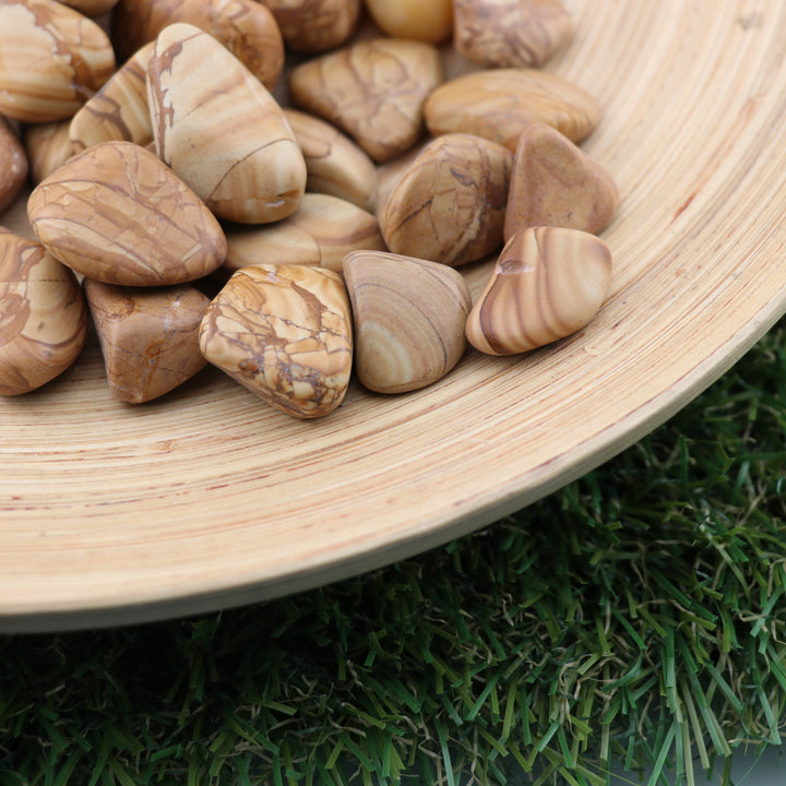 Natural Picture Jasper Tumbled Stone - Polished Crystal for Unveil Serenity & Style