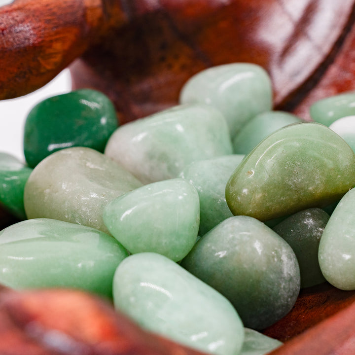 Natural Green Aventurine Tumbled Polished Crystal Stones, 2-3 cm, B Quality