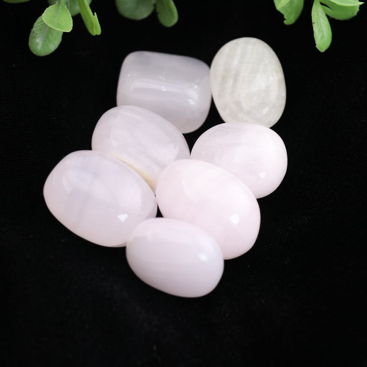 Natural Pink Mangano Calcite Tumbled Stone - Crystalline Elegance for Spiritual Harmony and Positive Energy