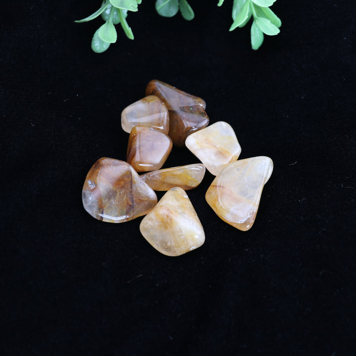 Natural Yellow Hematoid Quartz Tumbled Stone - Polished Crystal for Spiritual Growth & Positive Vibes