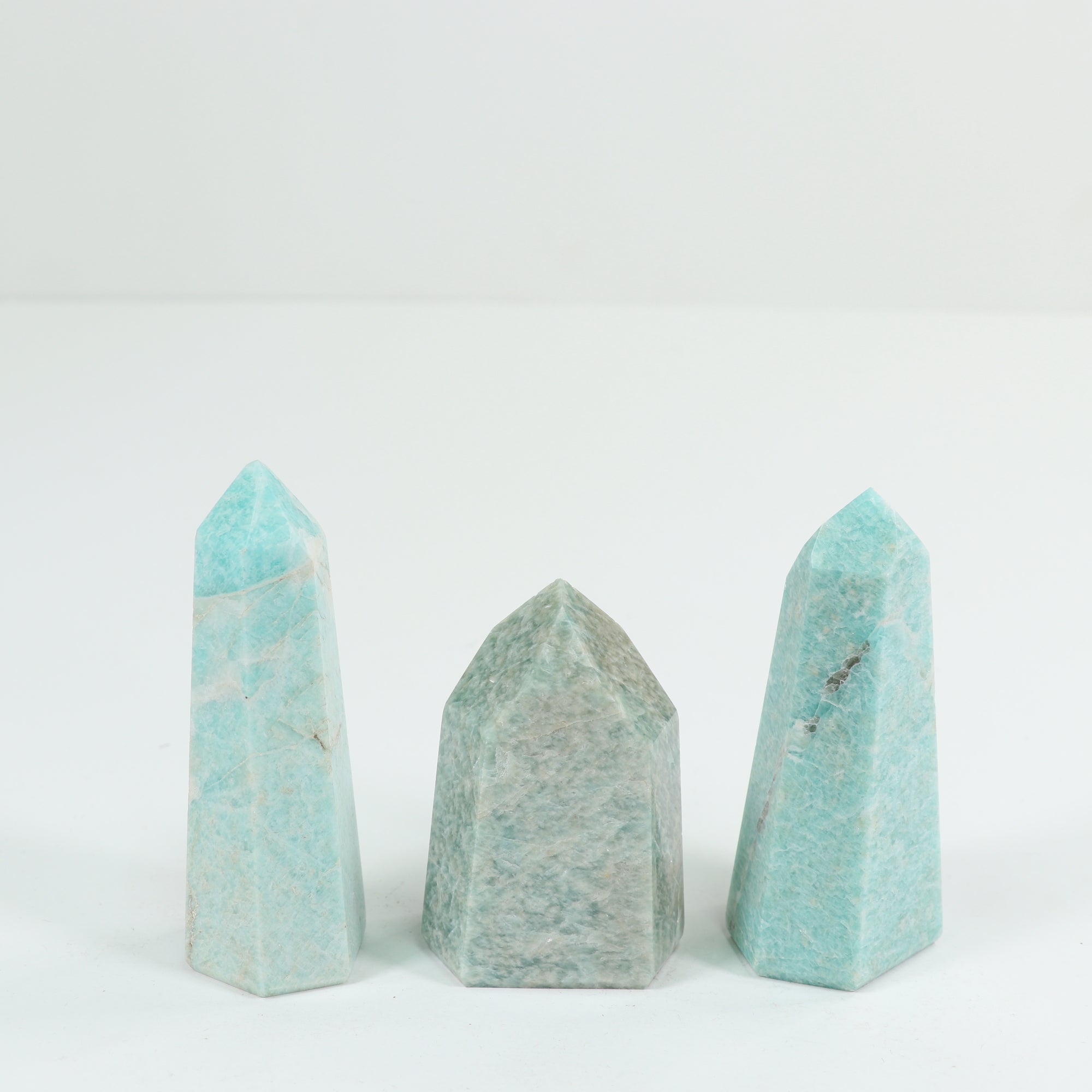 Natural Amazonite Crystal Obelisk Tower - Healing Gemstone Decoration ...