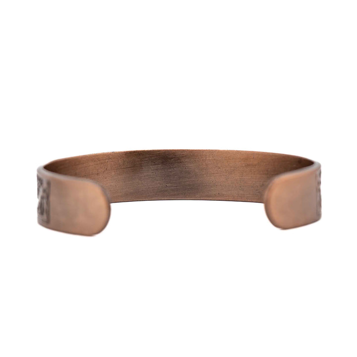 rose copper -colored l band on a white background