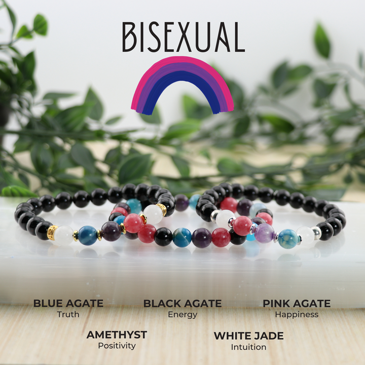 Bisexual - LGBTQ Natural Gemstone Bracelets