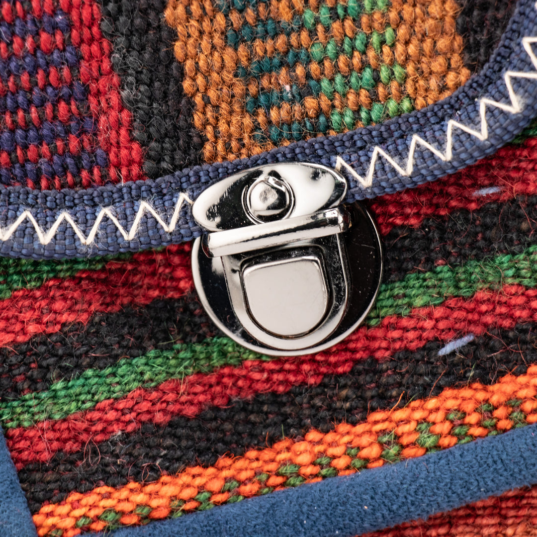 Authentic Turkish Round Bohemian Handbag – Earth Stripe