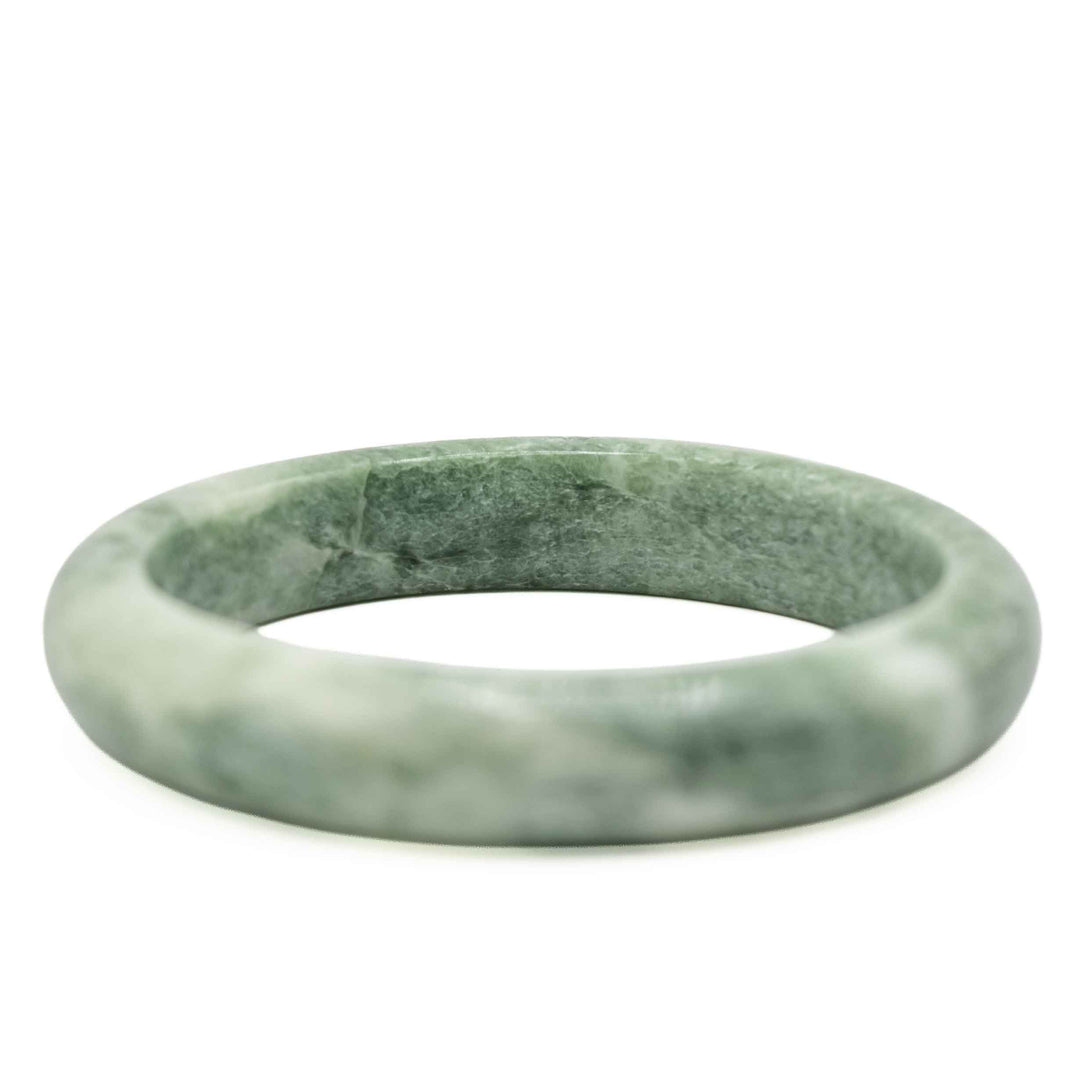 Natural Green Jade Bangle Bracelet – Hand-Polished Genuine Jadeite