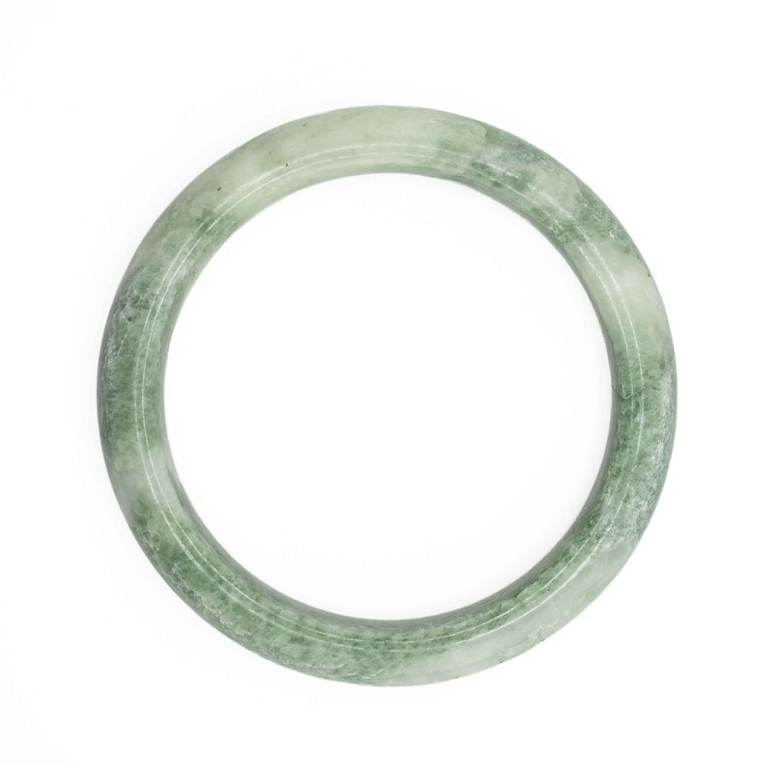 Natural Green Jade Bangle Bracelet – Hand-Polished Genuine Jadeite