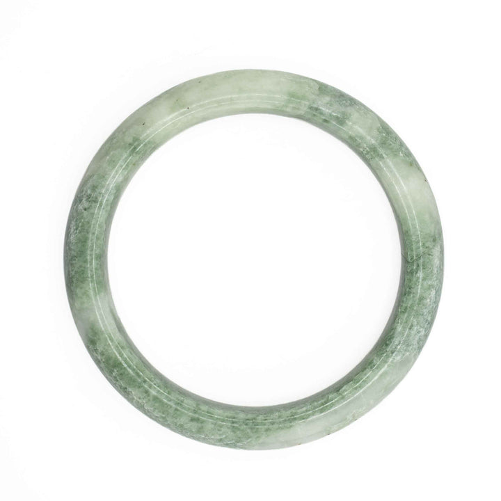 Natural Green Jade Bangle Bracelet – Hand-Polished Genuine Jadeite