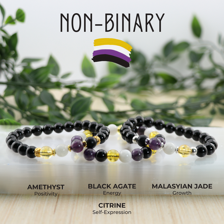 Non-Binary - LGBTQ Natural Gemstone Bracelets