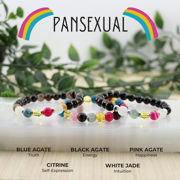 Pansexual - LGBTQ Natural Gemstone Bracelets