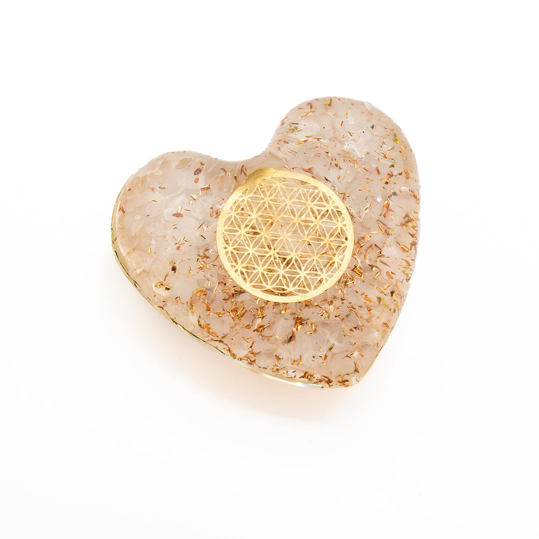 Rose Quartz Orgonite Heart – Love, Harmony & Energy Amplifier