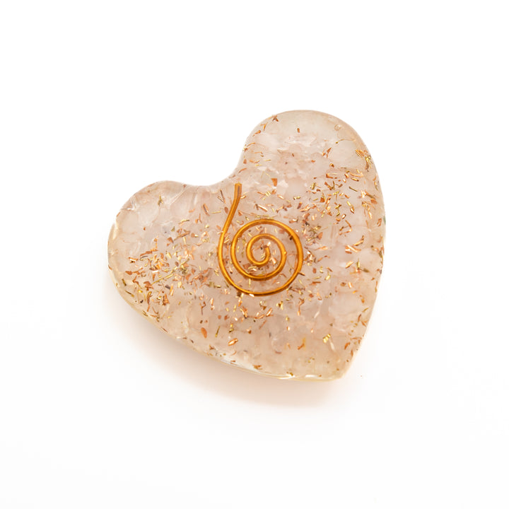 Rose Quartz Orgonite Heart – Love, Harmony & Energy Amplifier