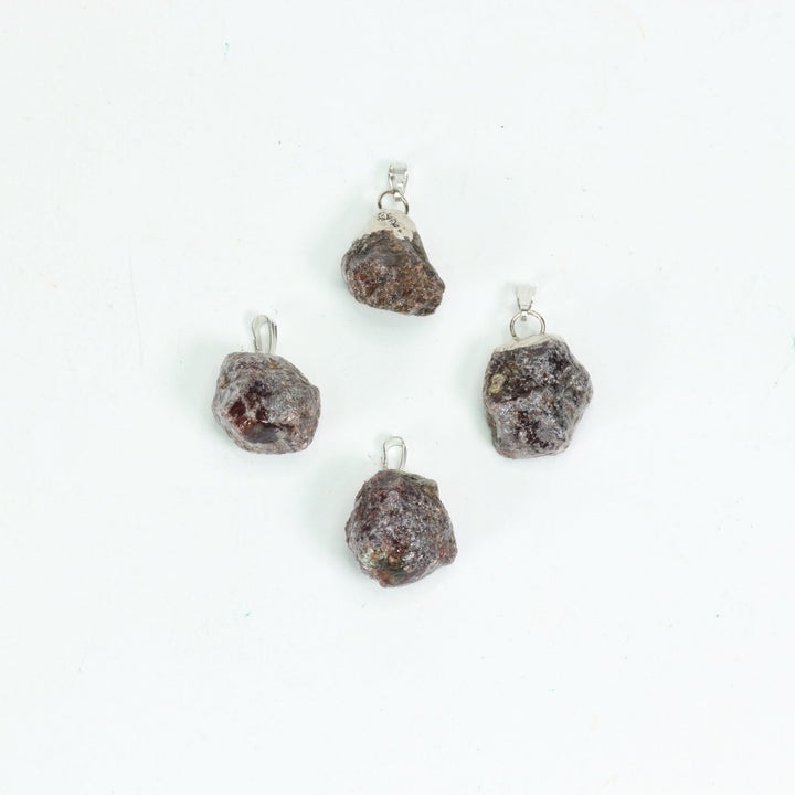 Handcrafted Natural Garnet Gemstone Pendant Necklace