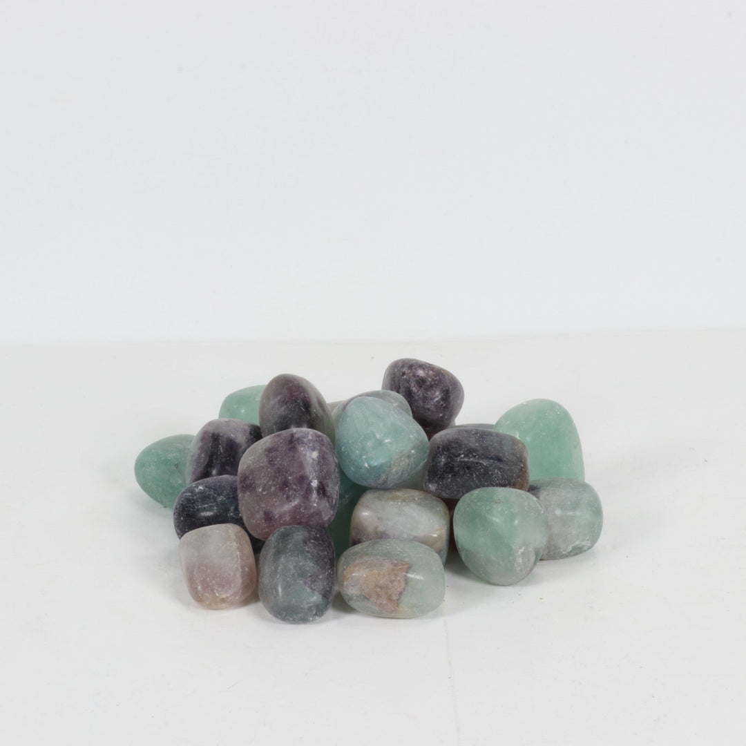Natural Fluorite Tumbled Polished Crystal Stones, 2-3 cm, Standard Quality