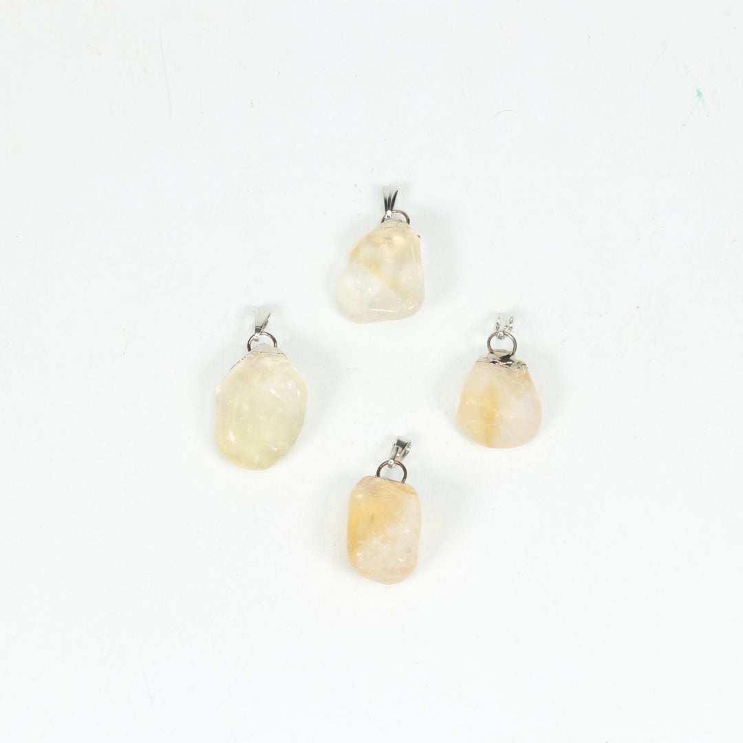 Handcrafted Natural Citrine Gemstone Pendant Necklace