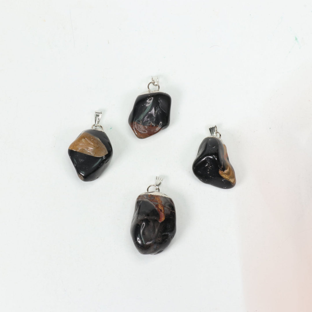 Handcrafted Natural Argentina Onyx Gemstone Pendant Necklace