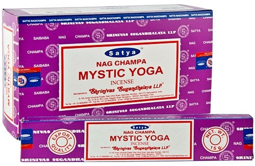 Satya Nag Champa Mystic Yoga, Incense Sticks, 15 Grams