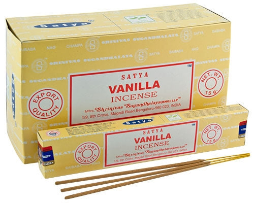 Satya Vanilla, Incense Sticks, 15 Grams