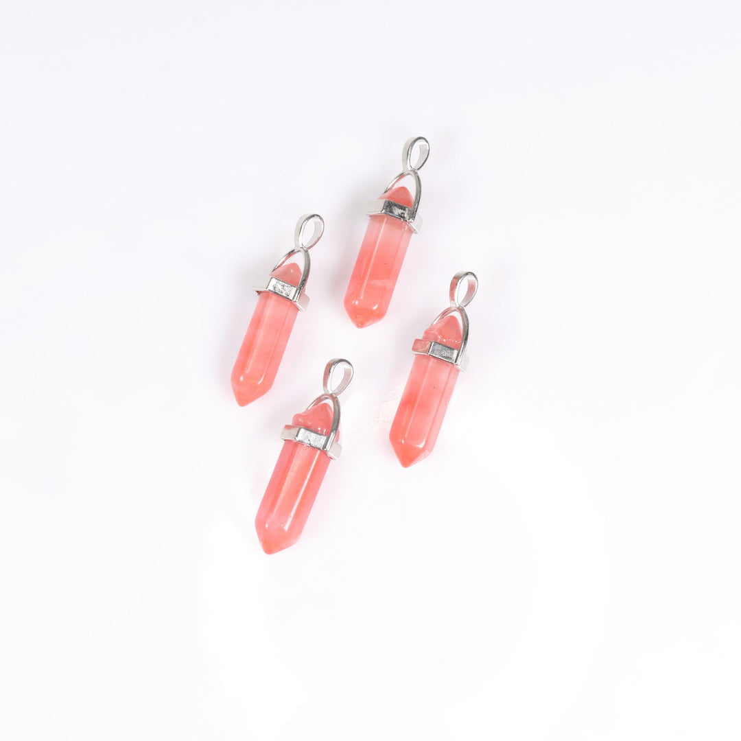 Handcrafted Natural Cherry Quartz Point Pendant Necklace