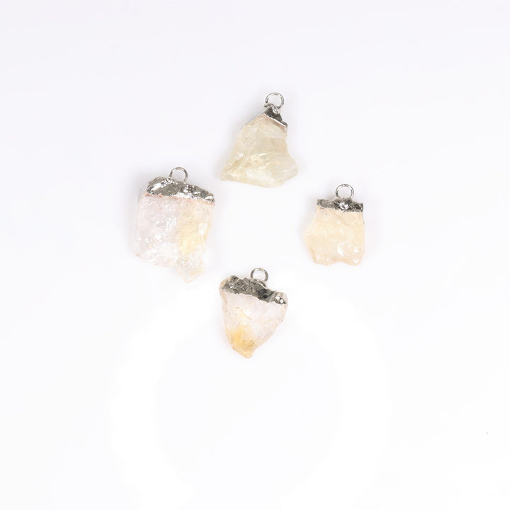 Handcrafted Natural Citrine Gemstone Pendant Necklace