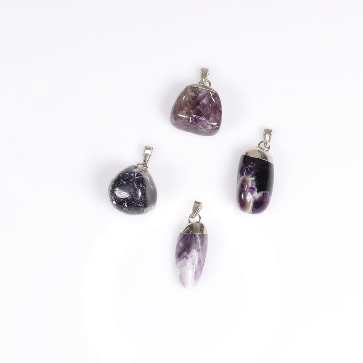 Handcrafted Natural Dream Amethyst Gemstone Pendant Necklace