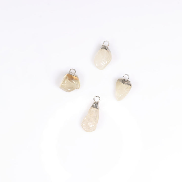 Handcrafted Natural Lemon Quartz Gemstone Pendant Necklace