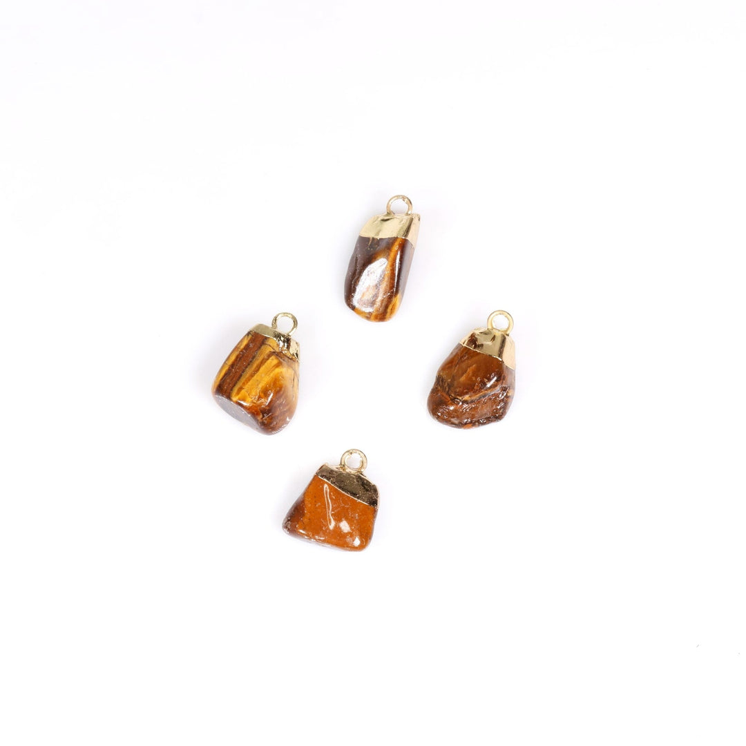 Handcrafted Natural Tiger Eye Gemstone Pendant Necklace