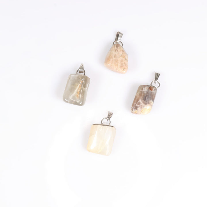 Handcrafted Natural Moonstone Gemstone Pendant Necklace