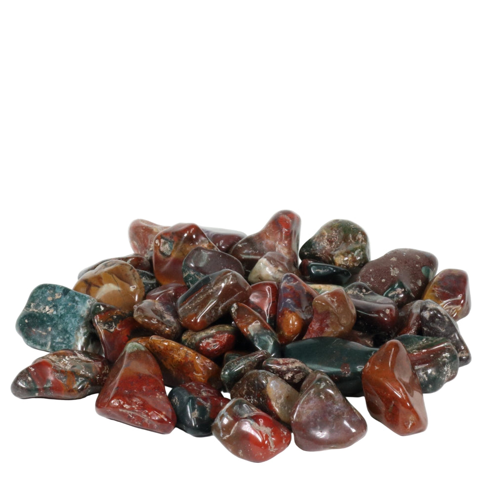 Natural polished stones a vibrant pile of tumbled multicolored stones featuring mottled deep red forest green and earthy brown patterns with a glossy surface