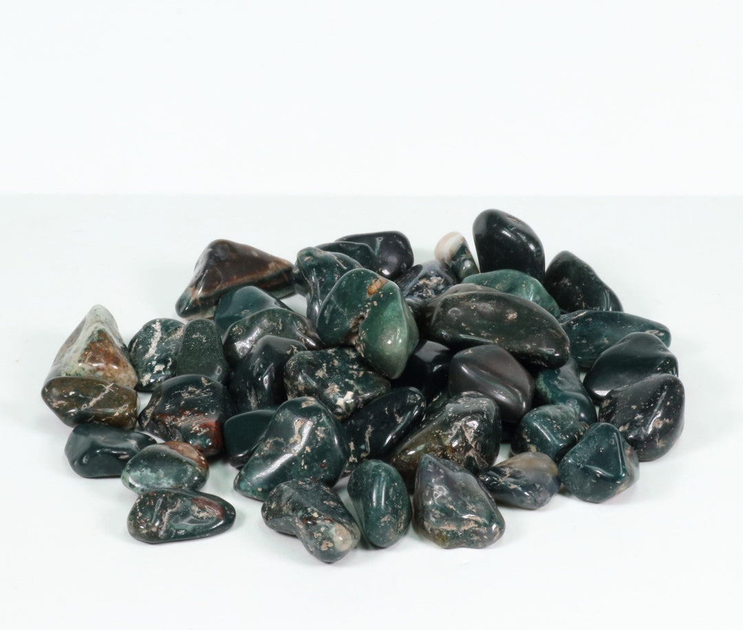 Natural Moss Agate Tumbled Polished Crystal Stones, 2-3 cm, A Quality