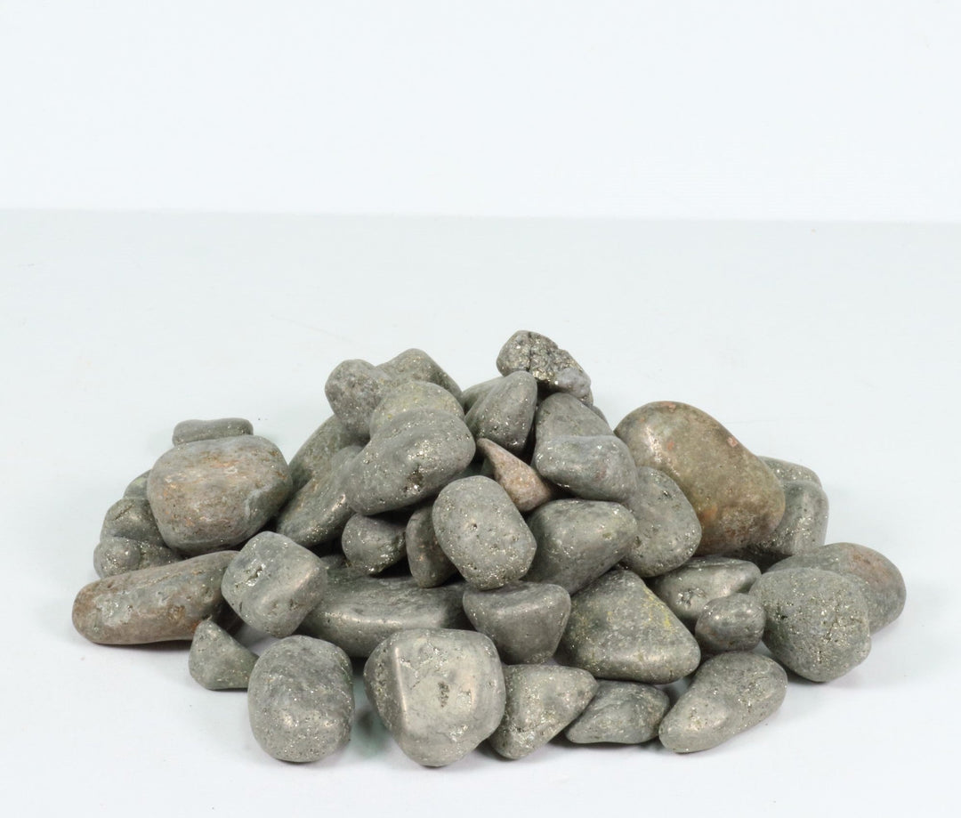 Natural Pyrite Tumbled Polished Crystal Stones, 2-3 cm, Extra Quality