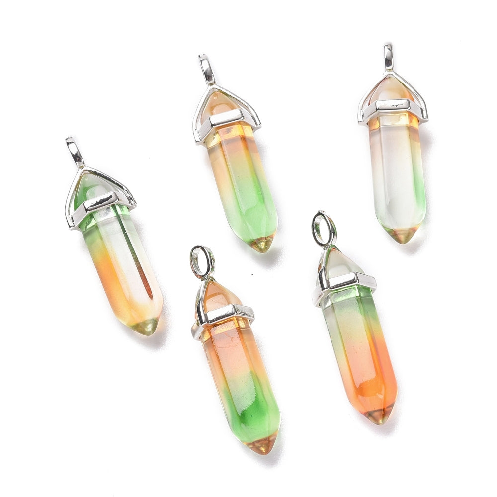 Handcrafted Aura Quartz Point Pendant Necklace